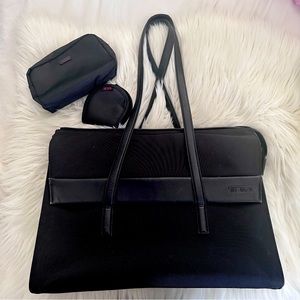 TUMI Ballistic Nylon & Leather Laptop Briefcase Tote Bag